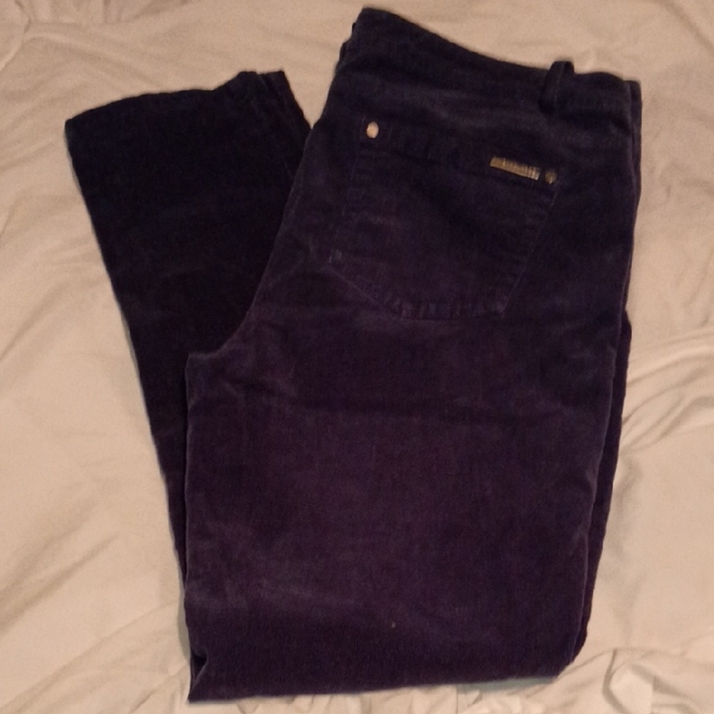 Michael Kors Deep Navy Blue Corduroy Straight Leg Jeans